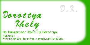 dorottya khely business card